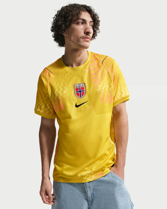 Norway 2026 Stadium Goalkeeper Men's Nike Dri-FIT Soccer Replica Short-Sleeve Jersey