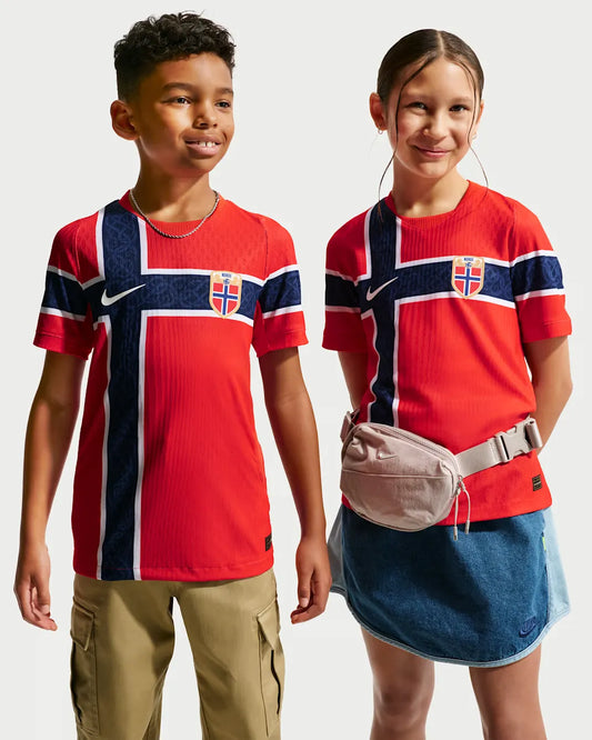 Norway 2026 Match Home Big Kids' Nike Aero-FIT Soccer Authentic Jersey