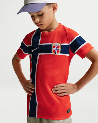Norway 2026 Stadium Home Big Kids' Nike Dri-FIT Soccer Replica Jersey