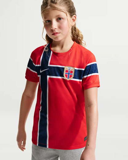 Norway 2026 Stadium Home Big Kids' Nike Dri-FIT Soccer Replica Jersey